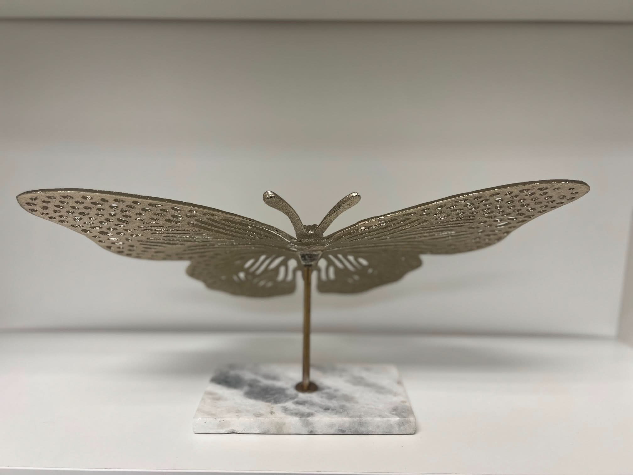 Gold Metal Butterfly on Stand - HER Home Design Boutique
